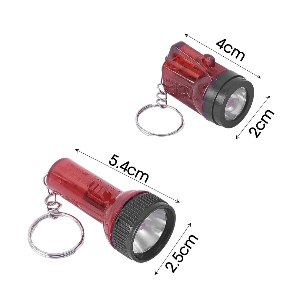 Mini LED Flashlight Portable Keychain Ultra-Bright Long-Range Torch Light Battery Outdoor Hiking Emergency Pocket Lamp Key Rings