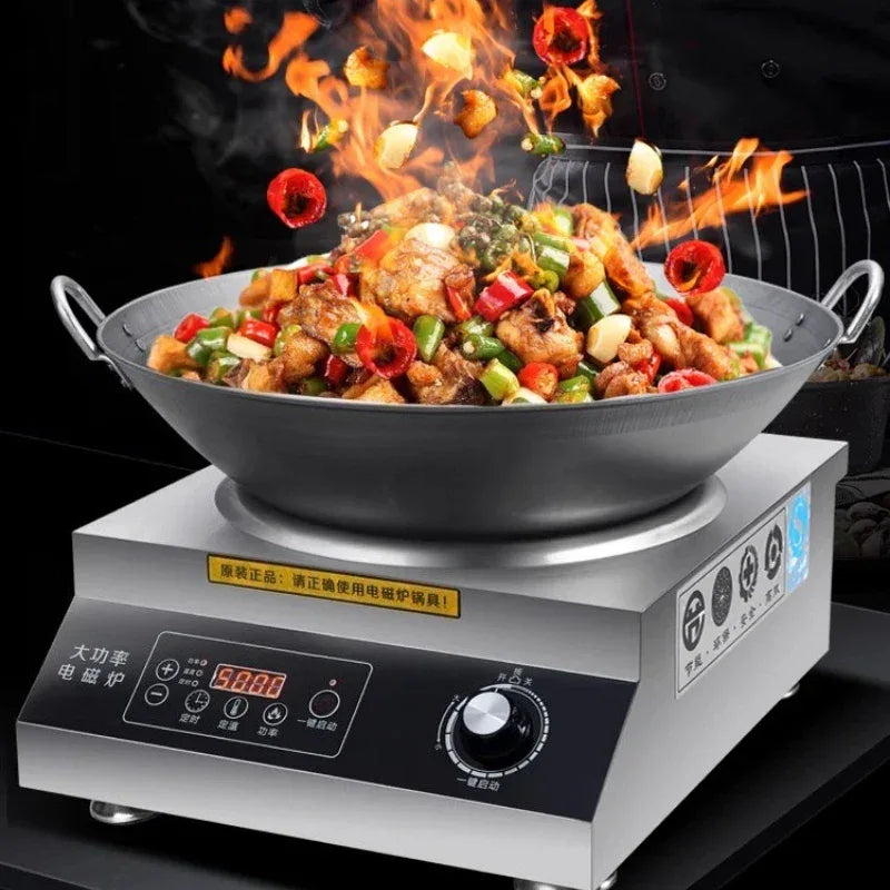 Commercial induction cooker 5000W 15 speed stir frying electromagnetic stove electric stir frying stove
