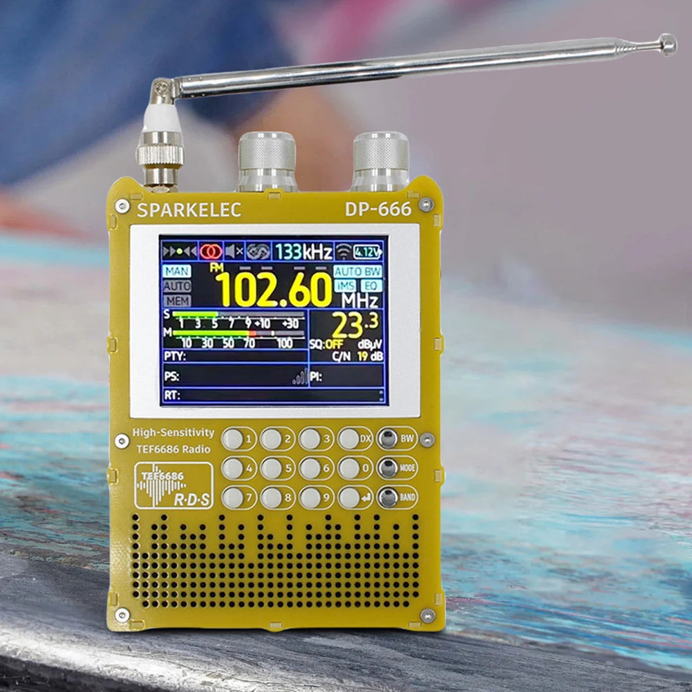DP-666 TEF6686 Radio High Sensitivity Full Band FM AM Short Wave Radio with LCD Display High Sensitivity DSP Receiver Radio