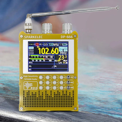 DP-666 TEF6686 Radio High Sensitivity Full Band FM AM Short Wave Radio with LCD Display High Sensitivity DSP Receiver Radio