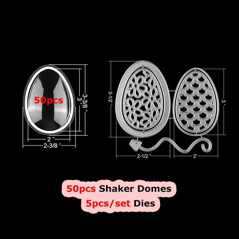 Bundle Deal Jar Heart Egg TV Dimensional Shaker Domes Basic Geometry Shaker Blisters Easter Valentine's Day Card Making Supplies