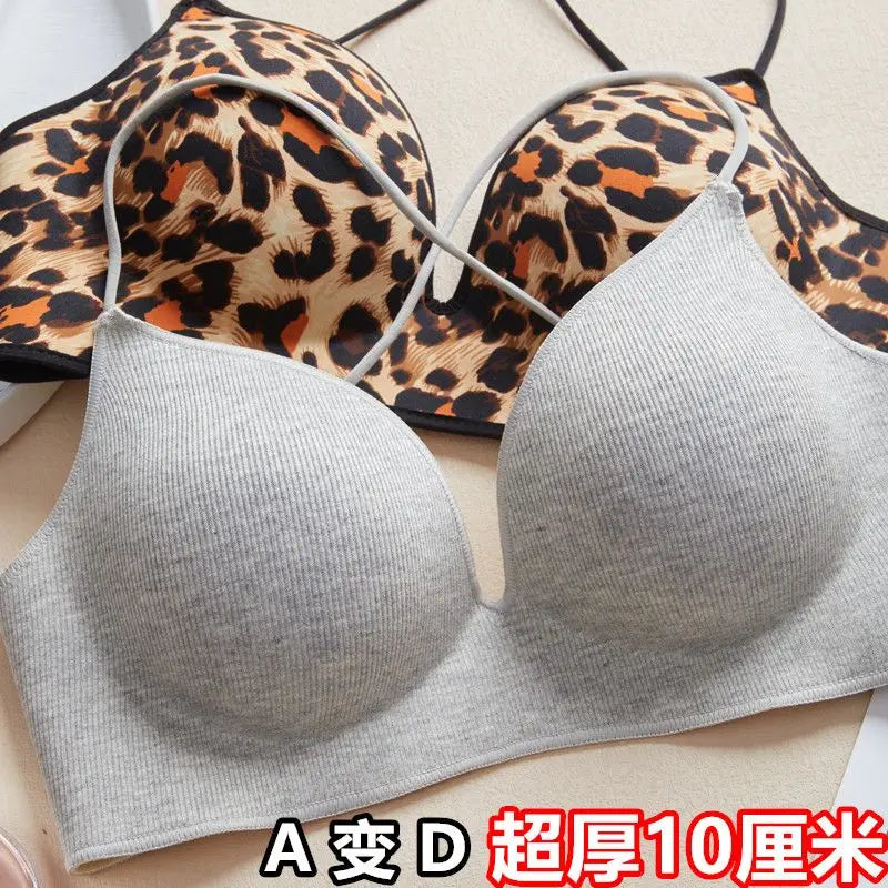 10CM Ultra Thick Push Up Bra for Small Chest Women Wireless Seamless No Side Fat Bra Lift Shape Body Shaper with Invisible Back