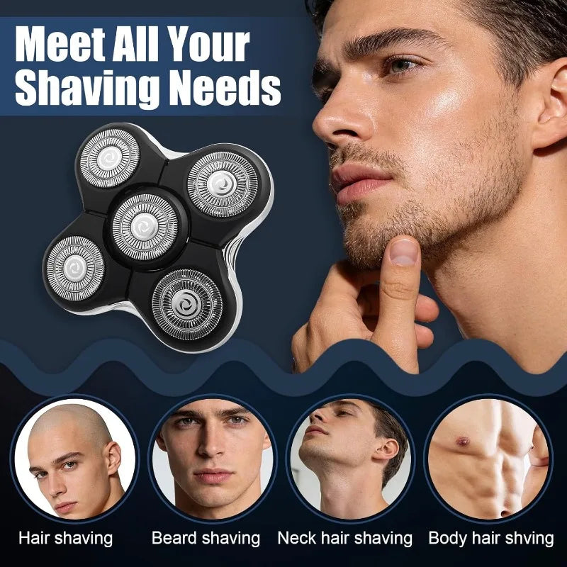 1/2/3Pcs Shaver Replacement Heads Compatible with Balder XR7000/XR1500/XR5 Head Shaver Model  Electric Shaving for Bald Men