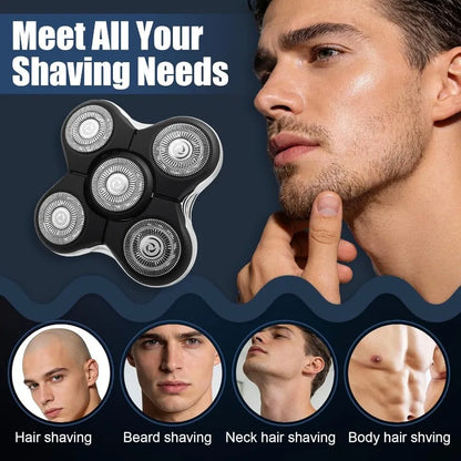 1/2/3Pcs Shaver Replacement Heads Compatible with Balder XR7000/XR1500/XR5 Head Shaver Model  Electric Shaving for Bald Men
