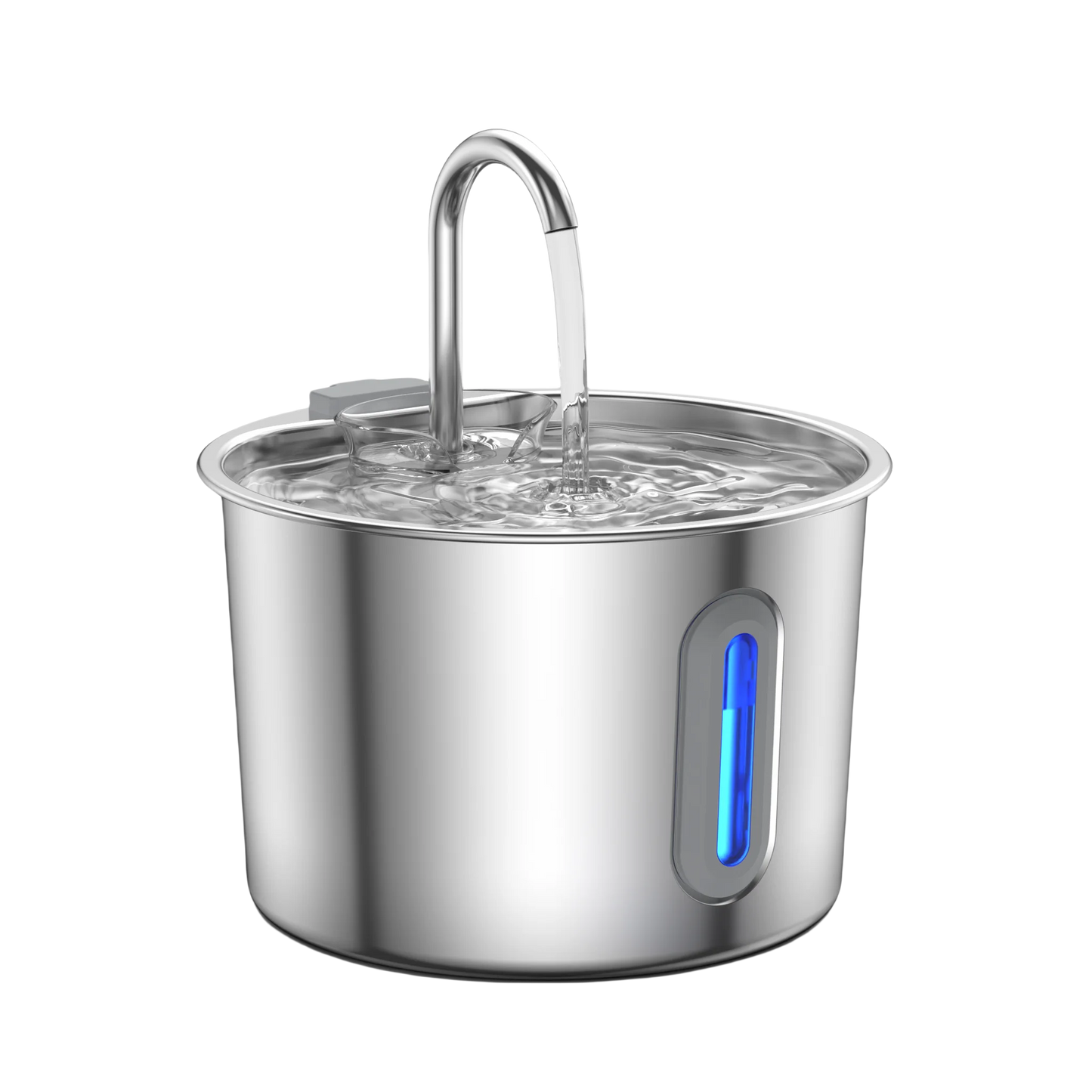 Stainless Steel Cat & Dog Water Fountain 2.2L Ultra Quiet USB Powered Automatic Pet Drinking Fountain Durable for Indoor Pets