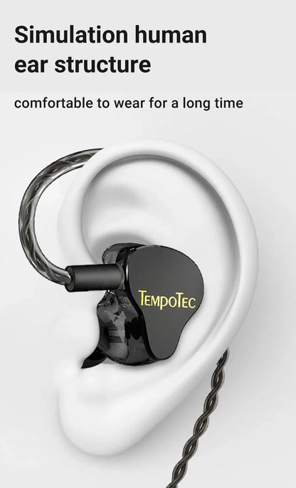 TempoTec IM01 Flathead 4.4mm earphones, IM05 3.5mm cable-detachable,0.78mm pin HiFi in-ear earphones 1DD+4BA