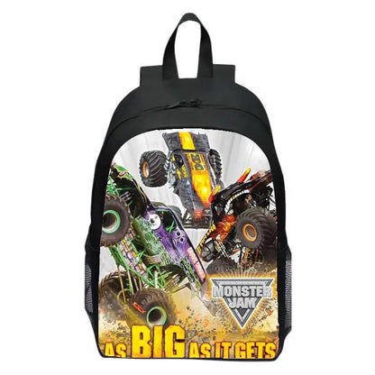 Monster Jam Truck Children's Backpack Primary School Backpack Kindergarten Backpack Male and Female Students