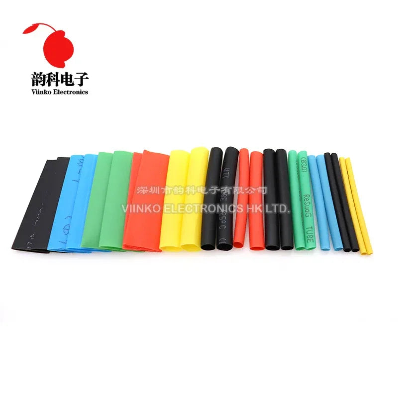 530pcs Polyolefin Shrinking Assorted Heat Shrink Tube Wire Cable Insulated Sleeving Tubing Set 2:1 Waterproof Pipe Sleeve Kit