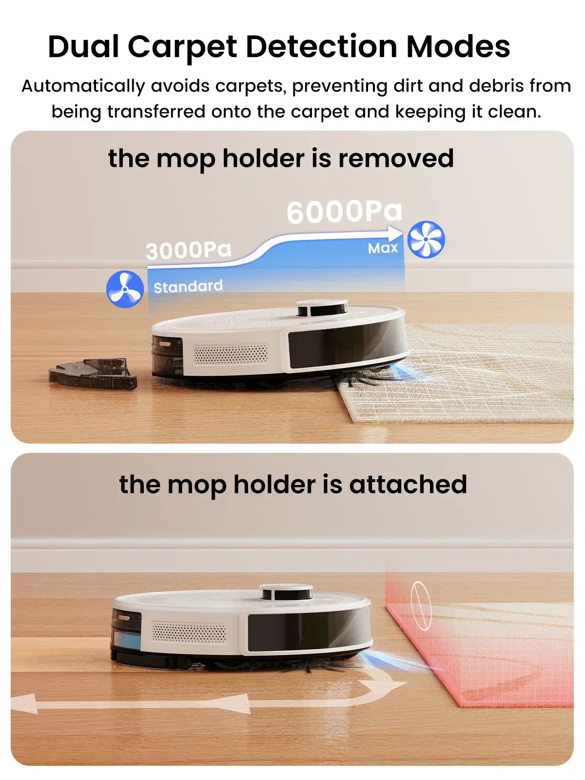 LEFANT M2L Plus Robot Vacuum Cleaner with Mapping, 6000Pa Suction, Emptying Station, Automatic Washing and Drying, DTOF Laser
