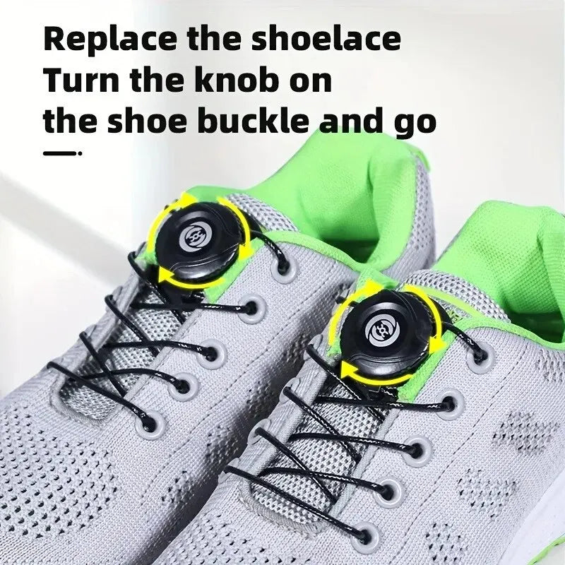 1Pair Automatic Shoelaces Without Ties Install Simple Swivel Buckle Laces Thick Rope Tennis Sneakers Shoelace Shoe Accessories