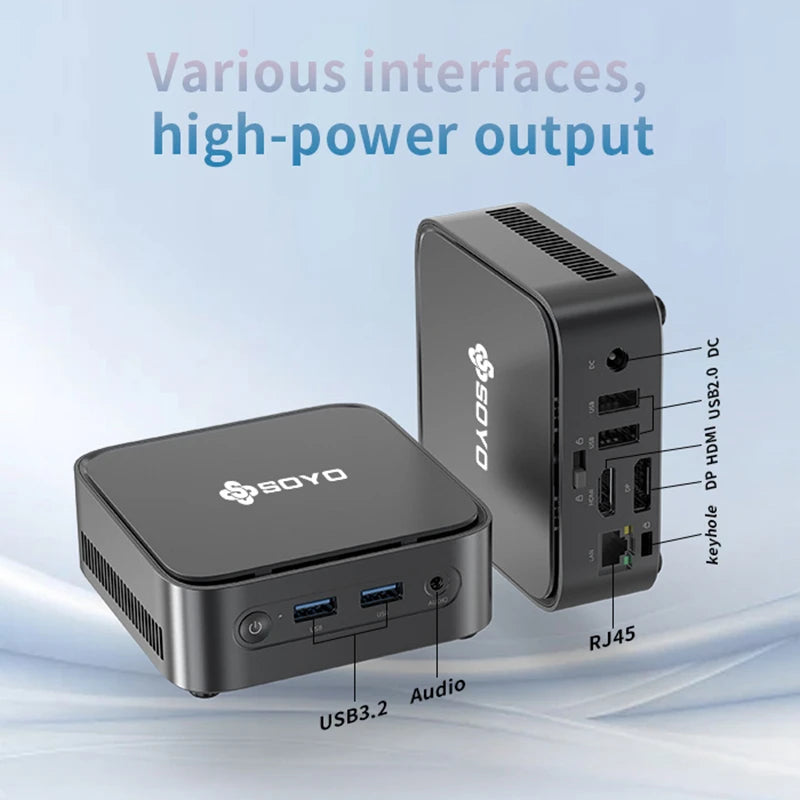 SOYO M4 PLUS2 Mini PC Intel Alder Lake N150 Windows 11 Pro Mini PC 16GB DDR4  512GB PCIe M.2 SSD WiFi 5 BT4.2 Desktop Computer