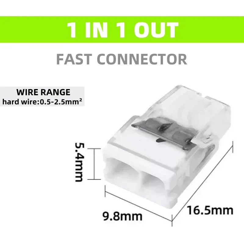 10/50/100 Pcs CMK 20 Mini Quick Wire Connectors 2/3/4/5/6/8 Ports Terminal Block Hard Stainless Easy Electric Quick Push-In