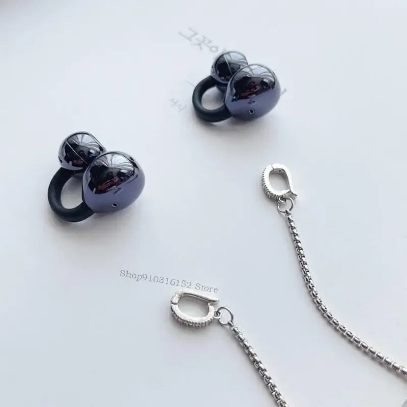 Elegant Stainless Steel Earphone Lanyard Anti Slip Clip Secure Cord for Huawei FreeClip Sports Commuting Daily Use