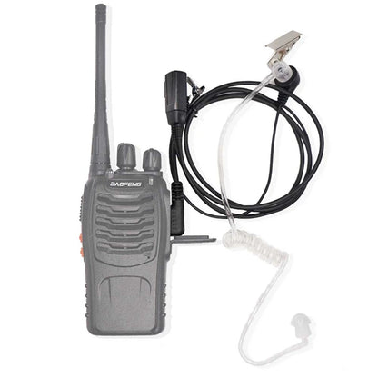 2 Pin PTT MIC Headset Covert Acoustic Tube In-ear Earpiece For Kenwood TYT Baofeng UV-5R BF-888S CB Two Way Radio Accessories