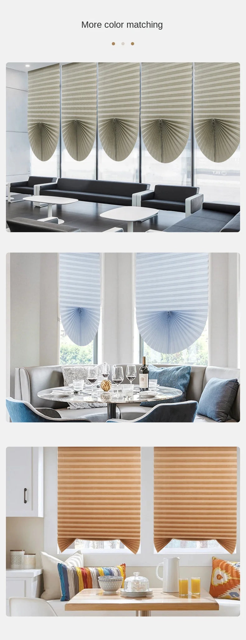 1 PC Easy Installation Window Shades Non-woven Fabric Pleated Zebra Blinds Roller Room Blackout Curtain For Living Room Balcony