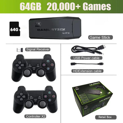 New M8 Video Game Console 2.4G Double Wireless Controller Game Stick 4K 20000 Games 64 Retro Games for Children's Christmas gift