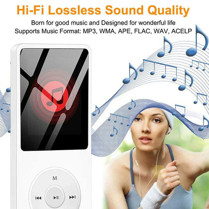 MP3 Player Outdoor Sports Fitness Mini Mp4/mp3 Support Bluetooth Lossless Hifi Music Player FM Radio Recorder Sport 128GB