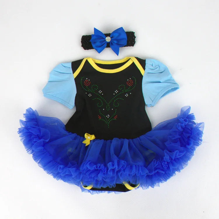 0-2Y 3pcs Girl Baby Summer Suit Novelty Costume Newborn Clothing Sets Bebe Dress Toddler Clothes Party Cosplay Gift 3 6 9 12 18M