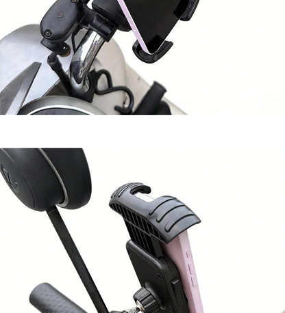 Bicycle Phone Clip Rearview Mirror Motorcycle Holder Rotating Knob Locking Mechanism Stability Enhancement Riding NavigationTool