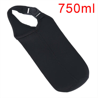 【SE】Portable Water Bottle Insulated Neoprene Holder Pouch Bag 420ML/550ML/750ML Travel Thermos Cup Cover With Adjustable Strap