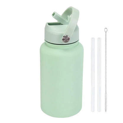 PuraCool Personalised Water Bottle 650ml/22oz Insulated Thermos Customised Tumbler Flask with Straw