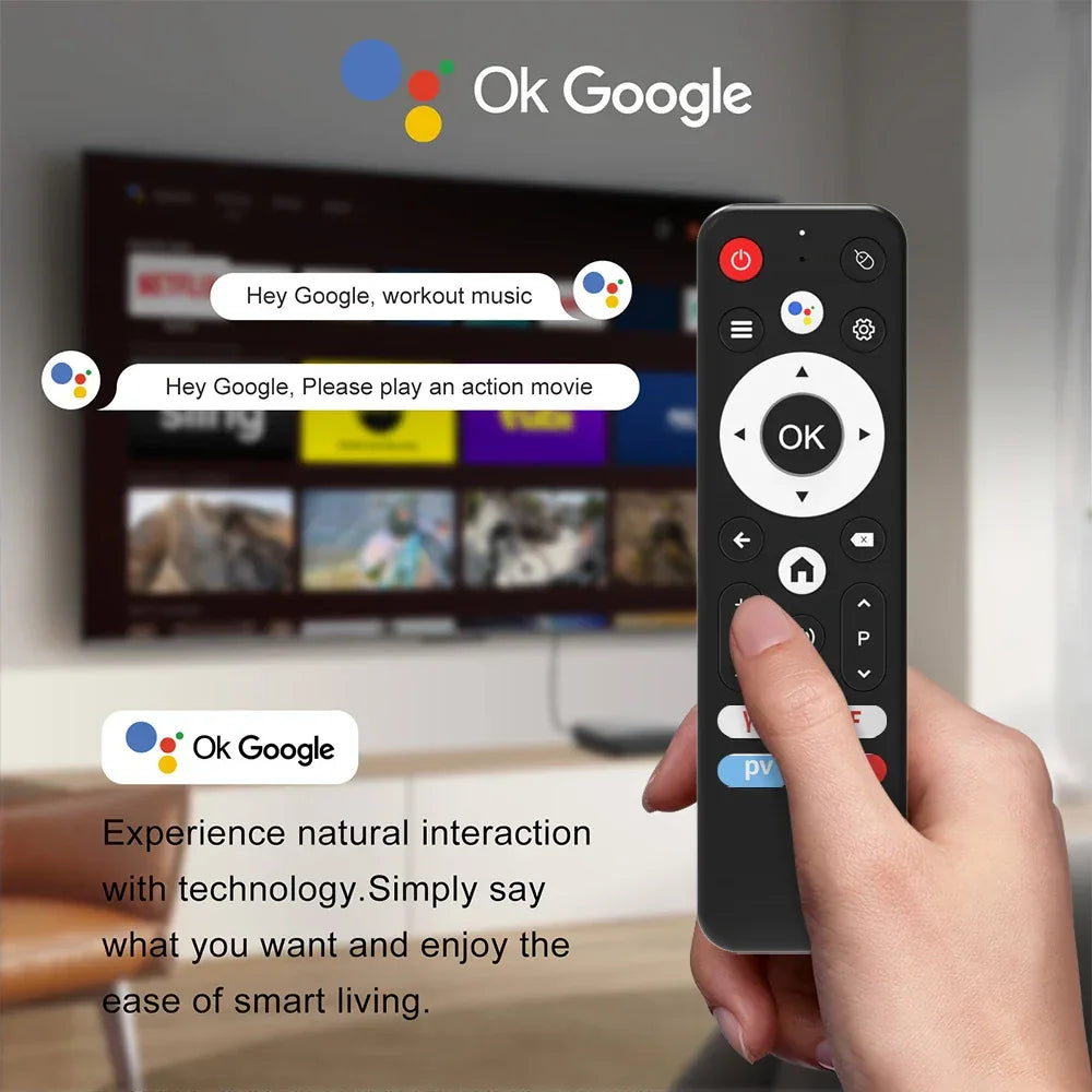 Android TV Stick S905L3 H96 MAX Android 14.0 4K Quad Core 2.4G 5G Wifi BT Home Media Player Voice Assistant Smart TV Stick