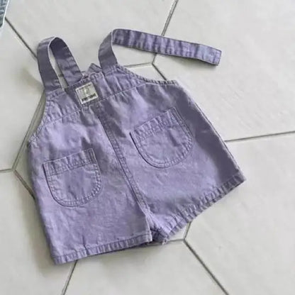 2025 Summer New Baby Denim Strap Shorts Infant Jumpsuit Toddler Boy Girl Fashion Casual Overalls Baby Loose Versatile Clothes