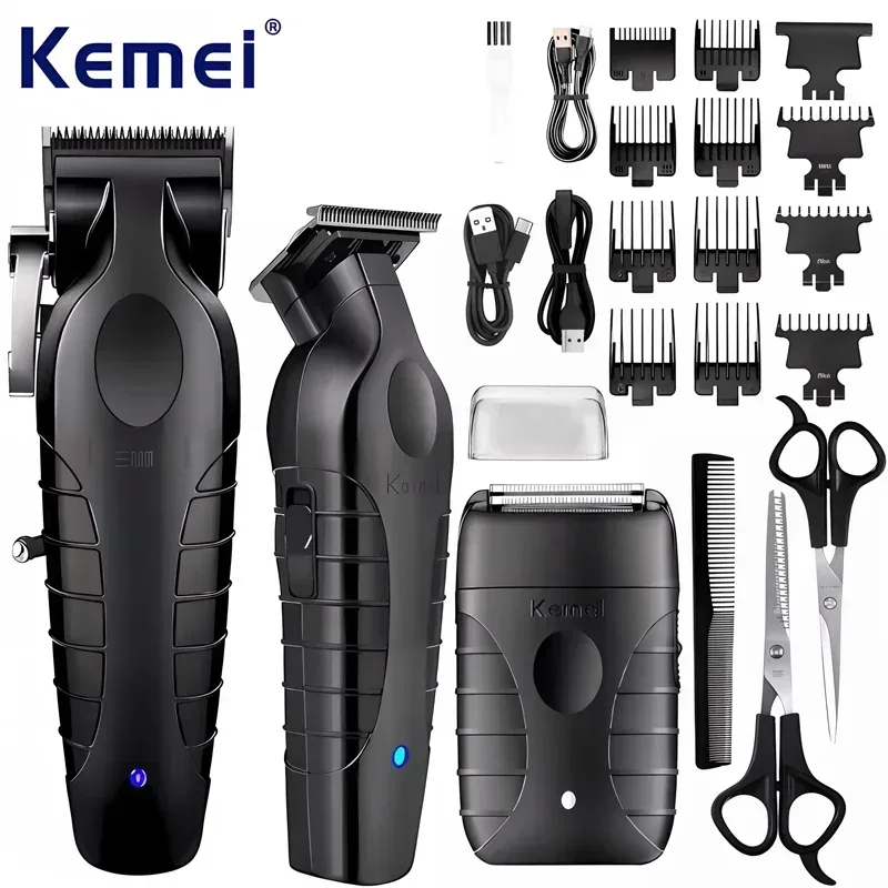 Kemei KM-2296 KM-2299 KM-T95 Professional Hair Clipper Kit or Blade Shaver Male Hair Cutting Machine Men’s Trimmer Machine