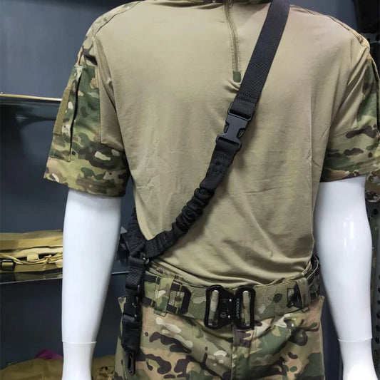Tactical Single Point Gun Sling Shoulder Strap Rifle Shot Gun Belt with Metal Buckle Hunting Tactical Gear Accessories by PDG ibma