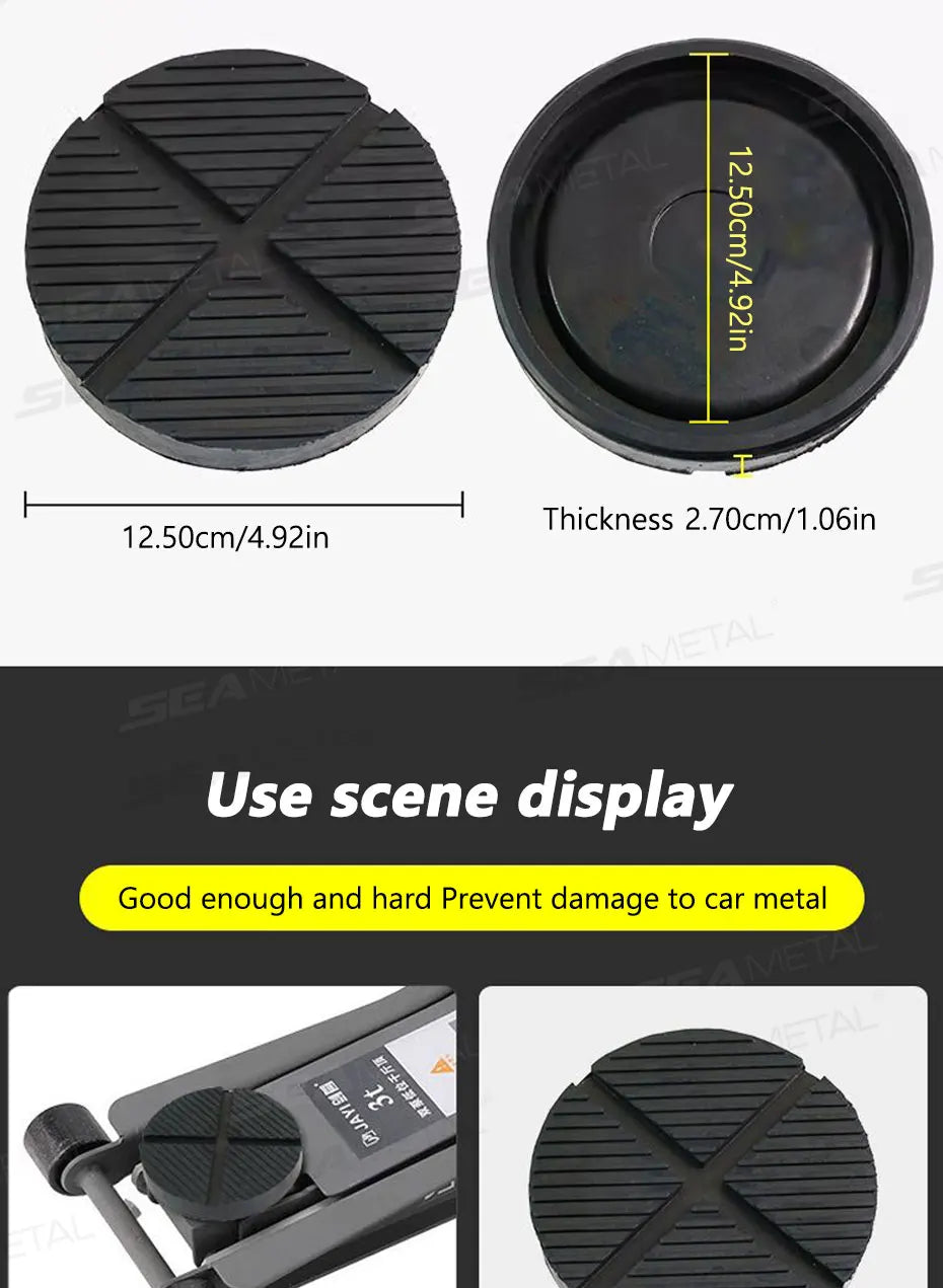 SEAMETAL 3 Sizes Universal Rubber Jack Pad Support Pinch Weld Slotted Floor Frame Rail Adapter Car Removal Repair Tool