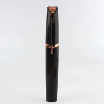 Mini Electric Eyebrow Trimmer Pen - Painless Hair Remover with LED Light for Facial Brows