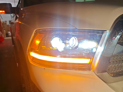 1pcs Full LED Headlight Fit for 2009-2018 Dodge Ram 1500 2500 3500 Sequential Turn Signal&DRL Headlights