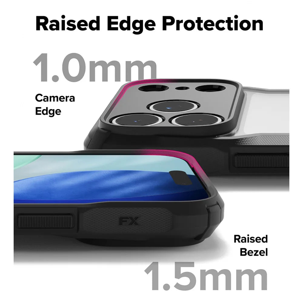 Ringke Fusion-X Compatible with iPhone 17 Pro Case Hard Back Shockproof Soft TPU Frame protector for iphone Cover