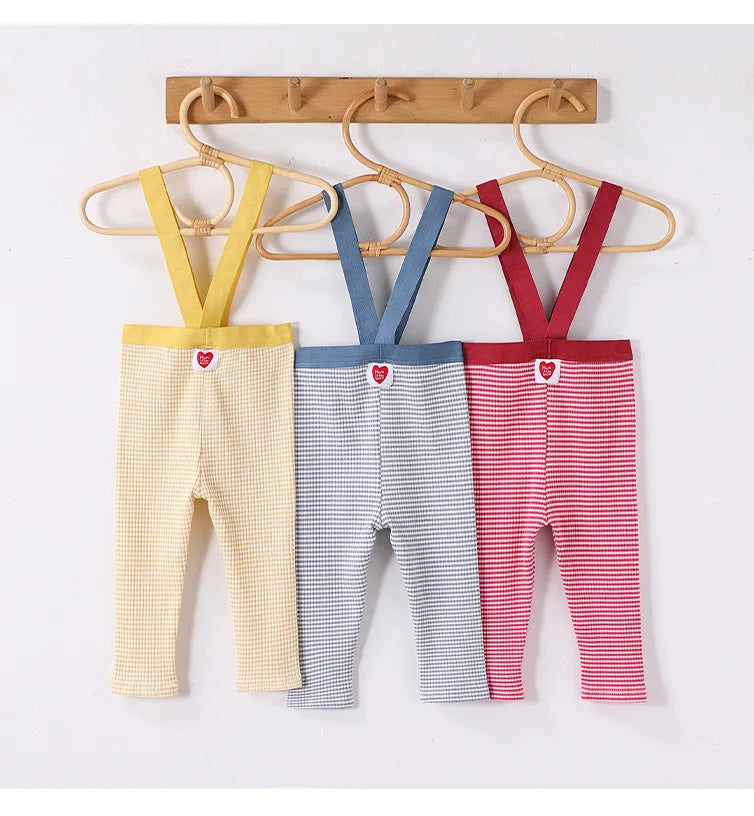 2026 Baby Boys Girls Pants Cotton High Waist Overalls PP Leggings