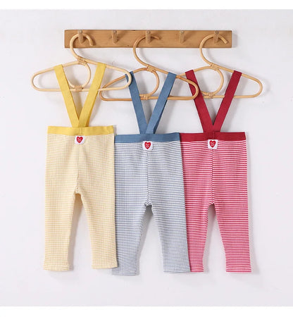 2026 Baby Boys Girls Pants Cotton High Waist Overalls PP Leggings