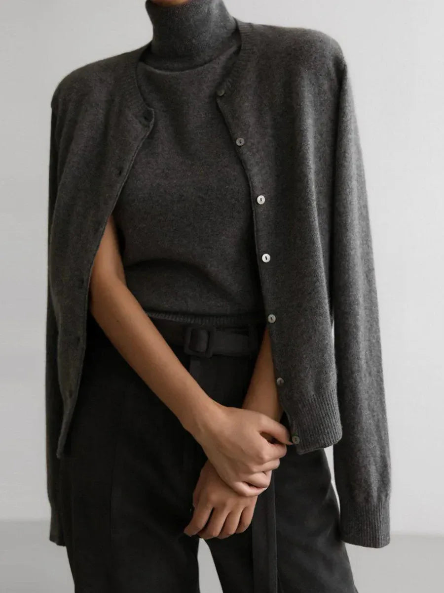 Tornova Women's Solid Sweater Cardigan Long Sleeve O neck Single Breasted Knitted Coat Casual Autumn 2025 Fashion Female Outwear
