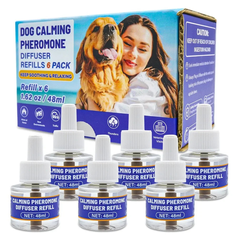 6-pack pet soothing electric heating supplement liquid, cat and dog pheromone, emotional soothing and soothing agent