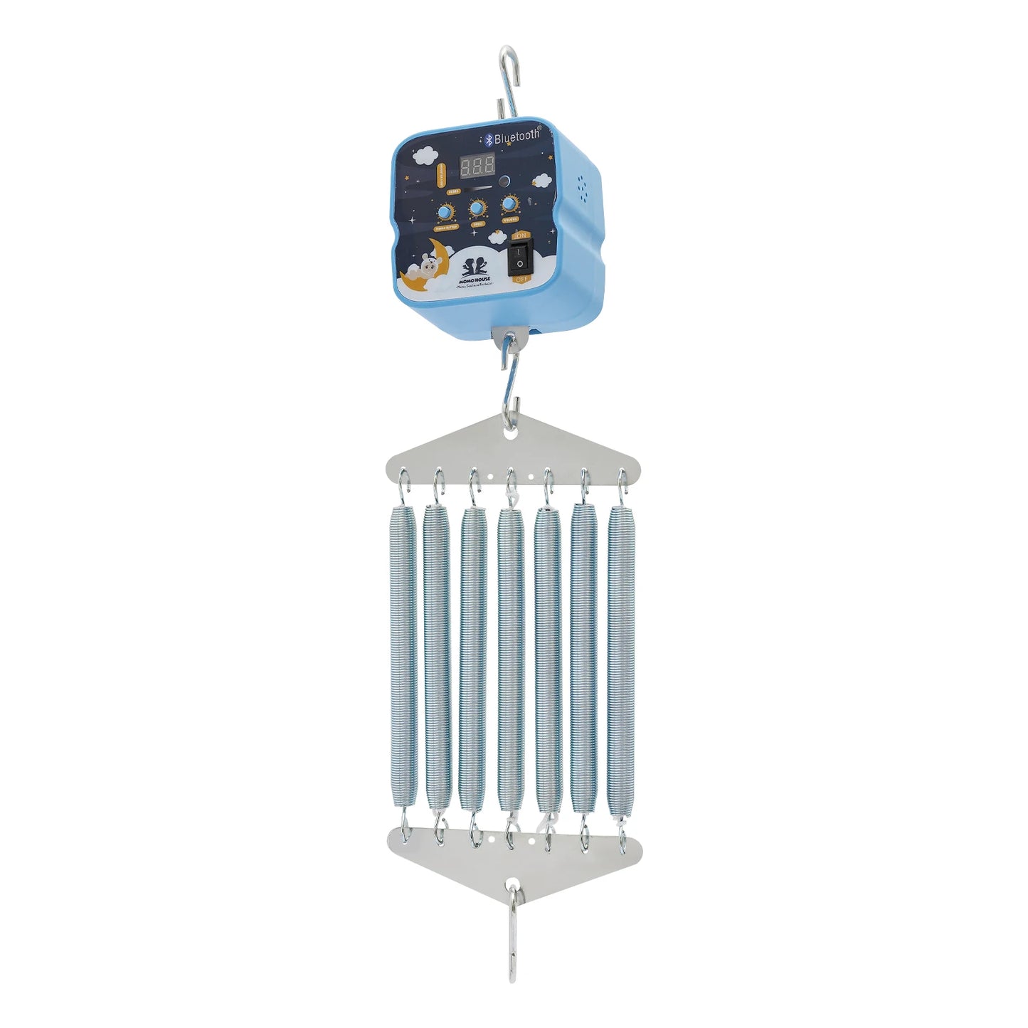 12W Electric Baby Swing Control, 7 Springs Baby Cradle Rocker Control, Adjustable Hanging Babies 0-12 Months