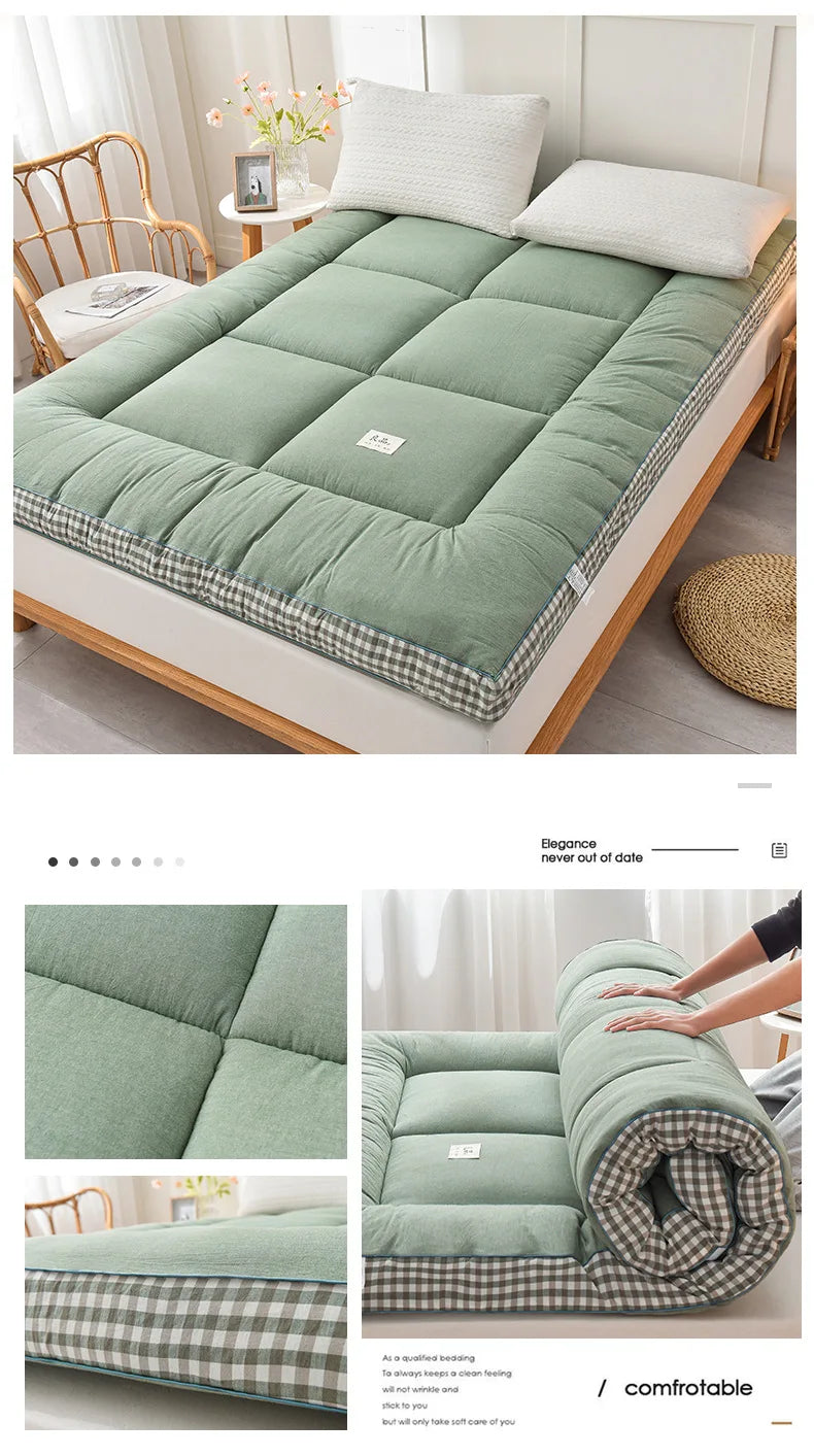 NewestFoldable Lightweight Portable Sleeping Pad/Tatami Mat Japanese Futon Mattress  Soft Fabric,Easy Storage & Travel Mattress