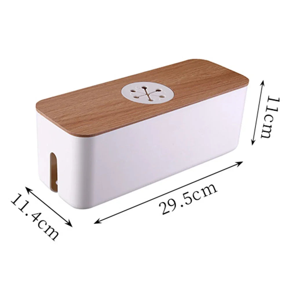 Cable Storage Box Power Strip Wire Case Anti Dust Charger Socket Organizer Network Line Storage Bin Charger Wire Management New