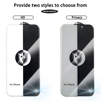 Cut Edge Anti Dust Mesh 0.5mm Privacy Tempered Glass For iPhone 17 15 16 Pro Max Screen Protector 17 Air Plus Luxury Full Cover