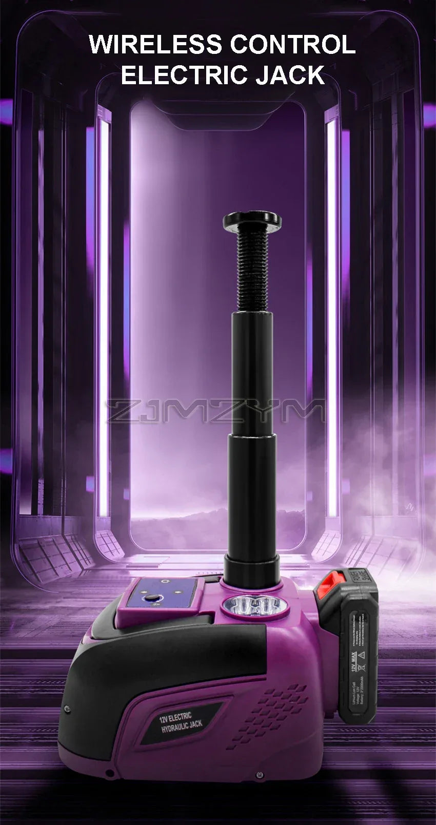 12V 5Ton 150W Rated Power Car Electric Tire Lifting Car Wireless Jacks Wrench Hydraulic Car Floor Jack with Remote control