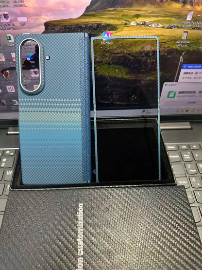 Genuine Aramid Carbon Fiber Magsafe Case for Samsung Galaxy Z Fold 6 Fold 7 Matte Bulletproof Thin Hard Magnetic Wireless Cover