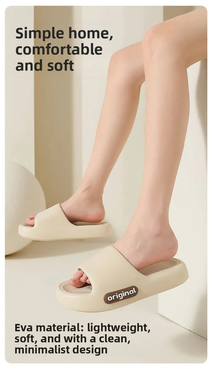 Step on Shit Slippers Female Summer Eva Indoor Home Household Mute Thick-soled Bathroom Non-slip Not Smelly FootMan Sandals.