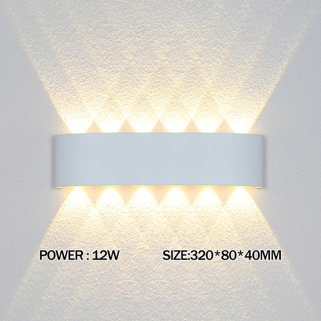 2W 4W 6W 8W 10W 12W  LED Wall Light Outdoor Waterproof Modern Nordic style Indoor Wall Lamps Living Room Porch Garden Lamp
