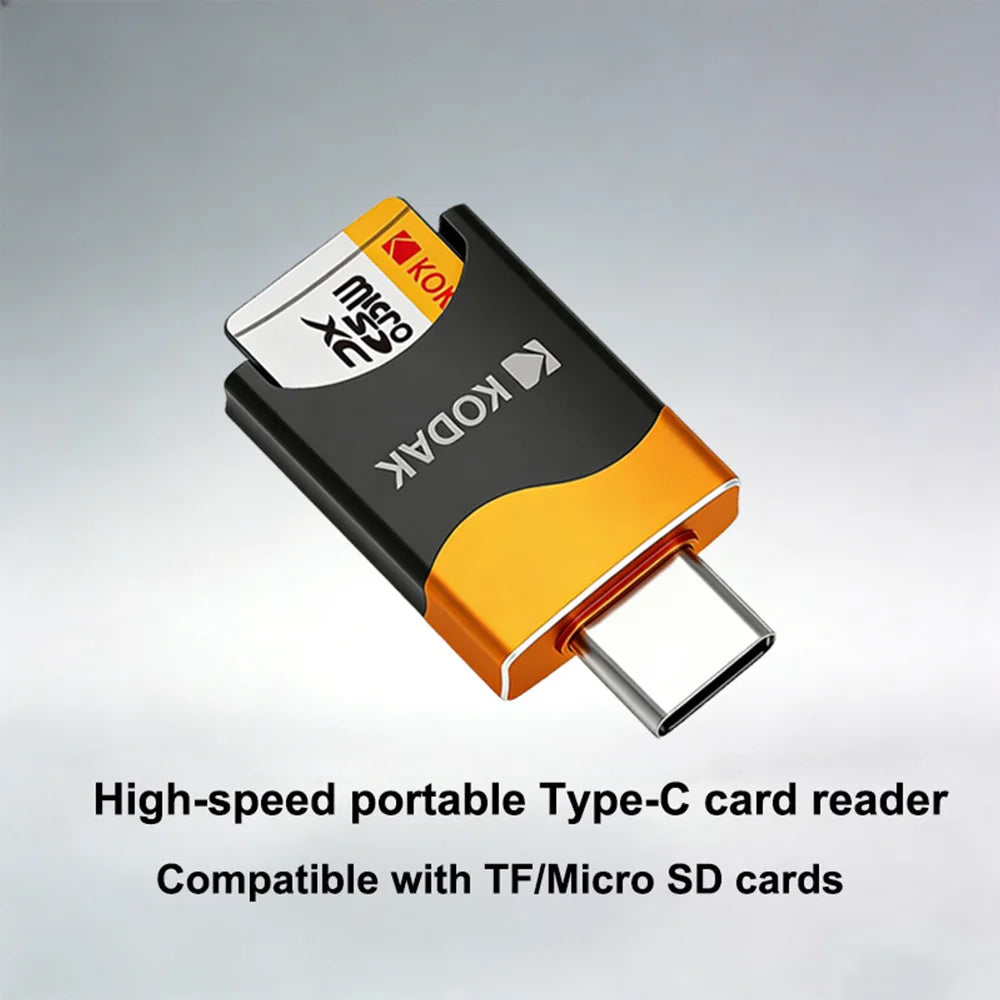 NEW KODAK T330 Micro SD Card Reader Type-C TF Memory Card High-speed OTG Adapter Suitable for Mobile Phones Tablets and Computer