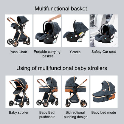 Baby Stroller 3 in 1 stroller lightweight strollers  Baby Carriage mutifunction strollers Baby newborn stroller mother kids