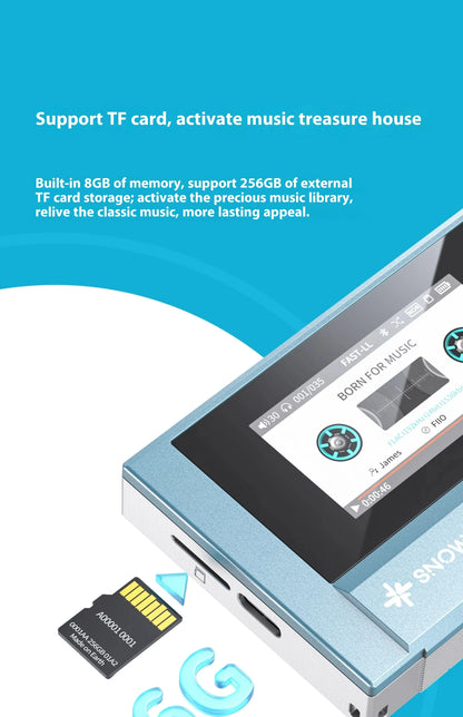 NEW Fiio Snowsky Echo Min Mp3 Walkman Pure Music Wireless Bluetooth Mp3 Lightweight Multi Format Playback Music noise reduction