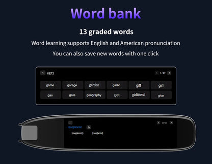 Translation Pen for Dyslexia Scanner Reading Pen 142 Text to Speech Smart Recording Pen Voice Wireless Text Extract Translator