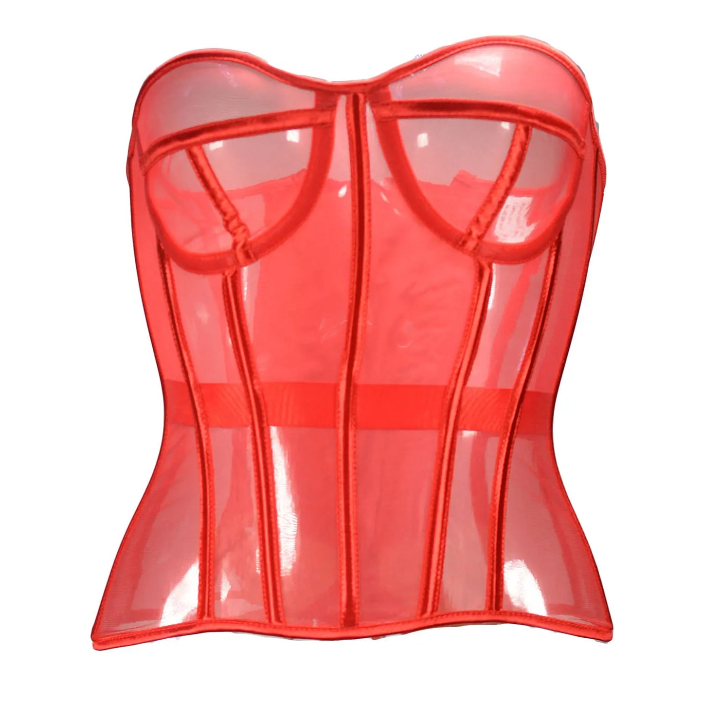Sexy Thin Body Shaper Underwear Corset Waist Trainer Lingerie Lace Corsets Perspective Mesh Shapewear Women Fashion Clothes Faja